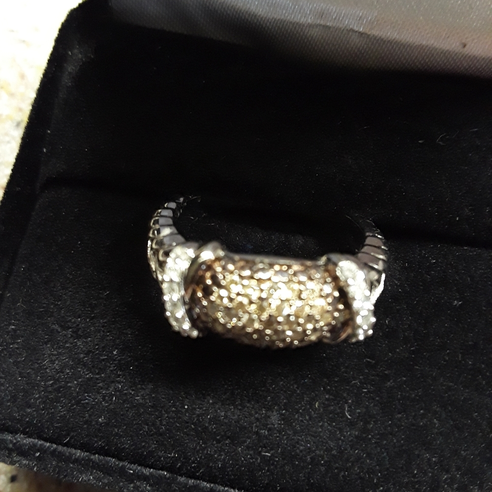 Chocolate and White Diamond ring - Picture 4 of 6
